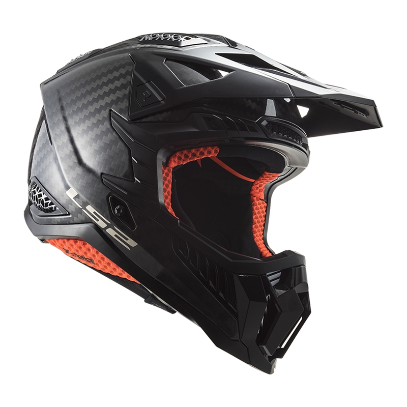 Motorcrosshelm LS2 MX703 X-Force Solid Carbon zwart