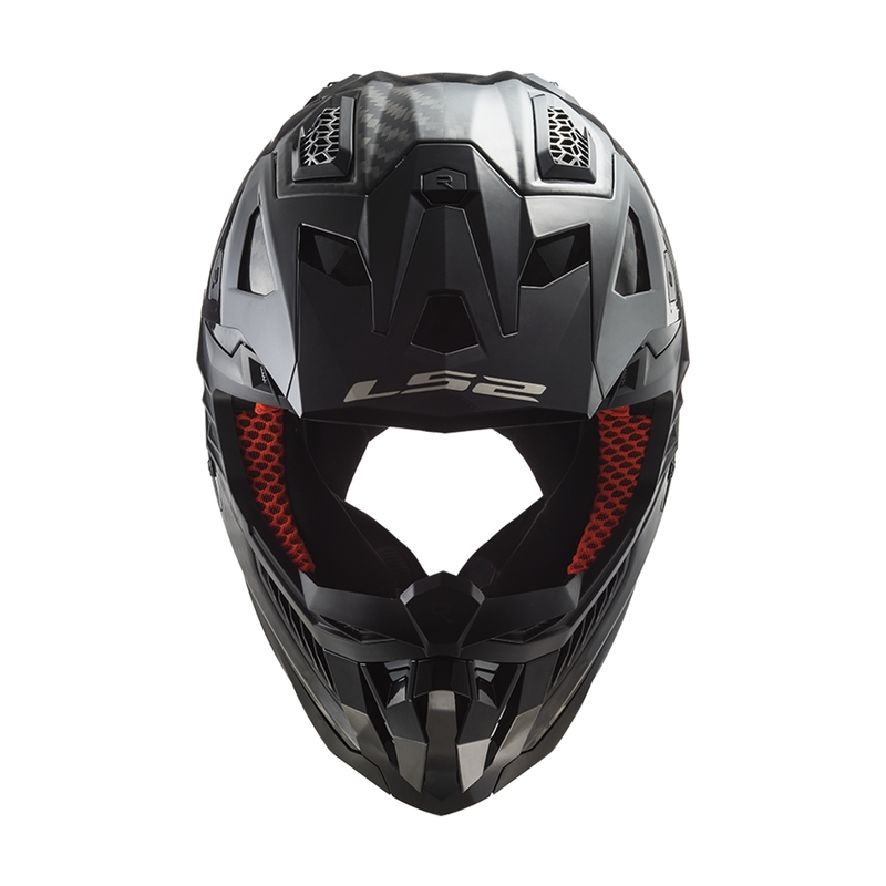 Motorcrosshelm LS2 MX703 X-Force Solid Carbon zwart