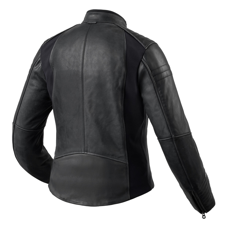 Dames Revit Coral Motorcycle Jacket Zwart uitverkoop