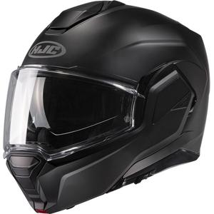 HJC I100 Solid semi-vlakke zwarte flip-up motorhelm