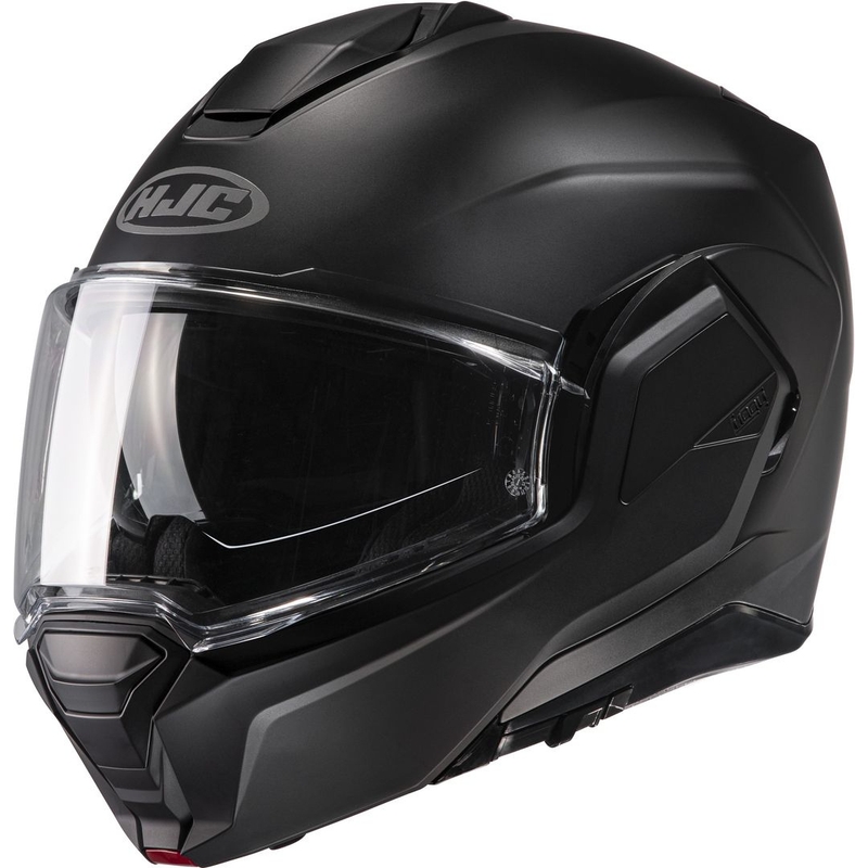 HJC I100 Solid semi-vlakke zwarte flip-up motorhelm