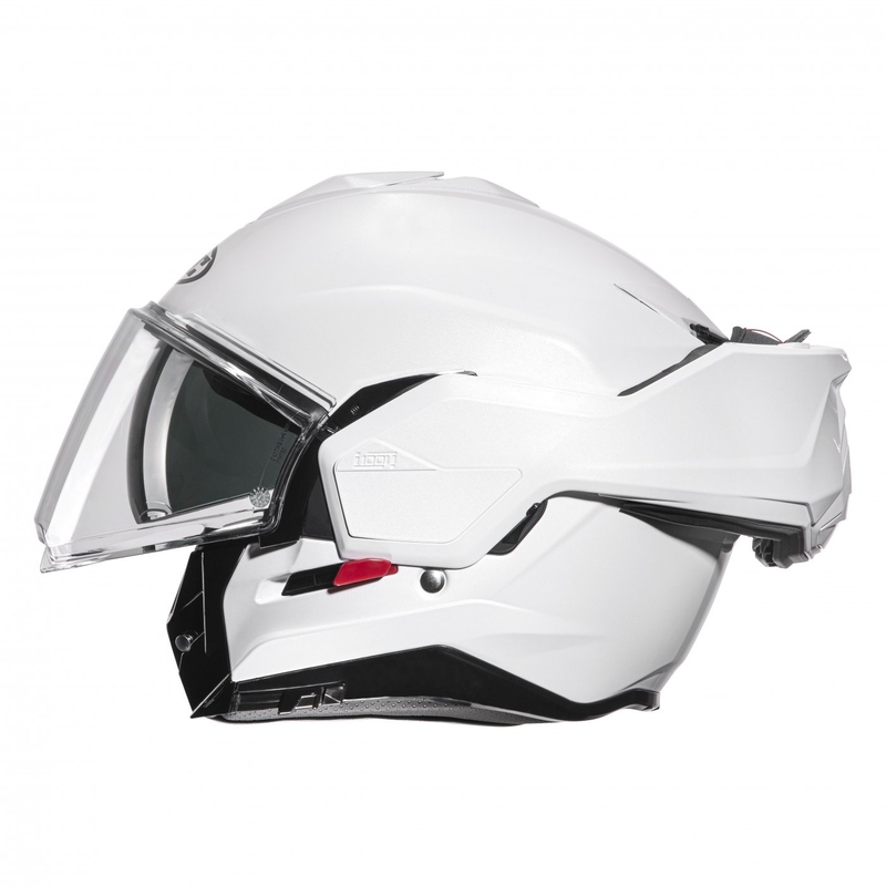 HJC I100 Solid parelmoer witte flip-up motorhelm