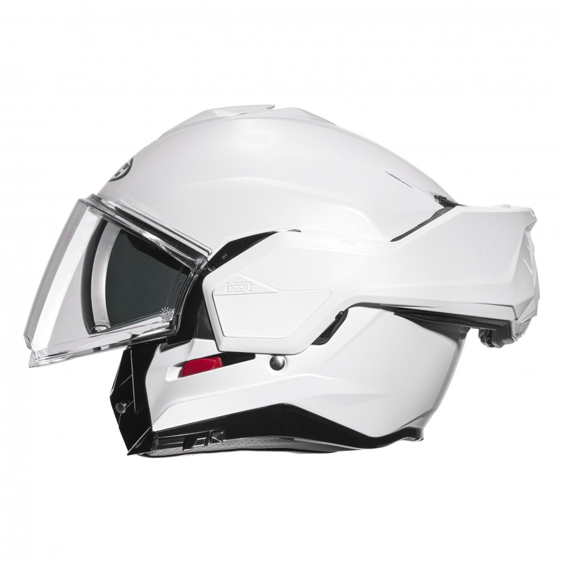 HJC I100 Solid parelmoer witte flip-up motorhelm