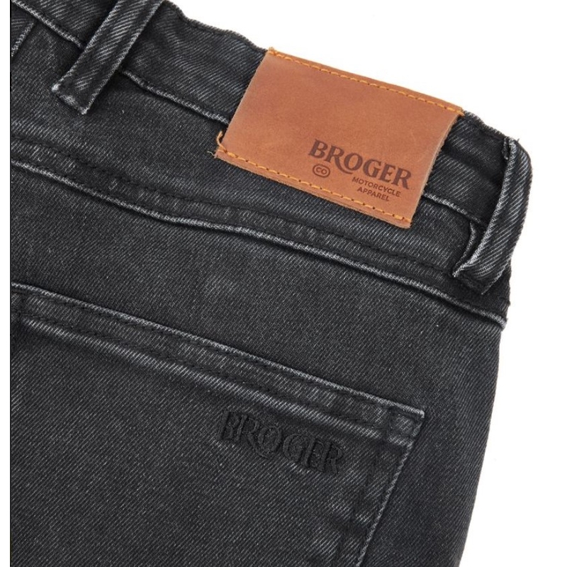 Damesbroeken BROGER Florida II motorjeans zwart uitverkoop