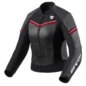 Revit Median zwart met roze motorjack voor dames