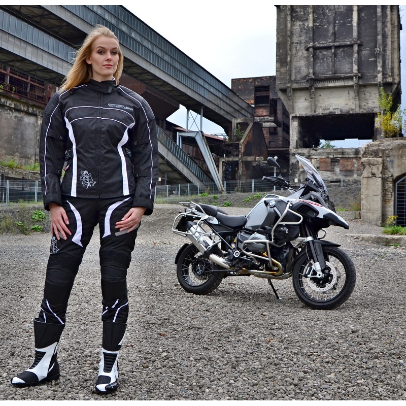Dames motorpak RSA SW-01 wit - 2 stuks uitverkoop