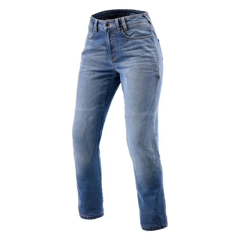 Dames Revit Victoria 2 SF Lichtblauw Cropped Motorcycle Jeans