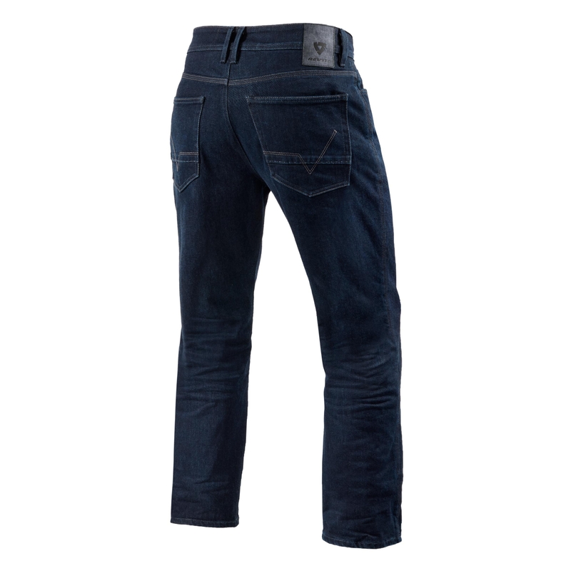 Motorjeans Revit Lombard 3 RF donkerblauw cropped