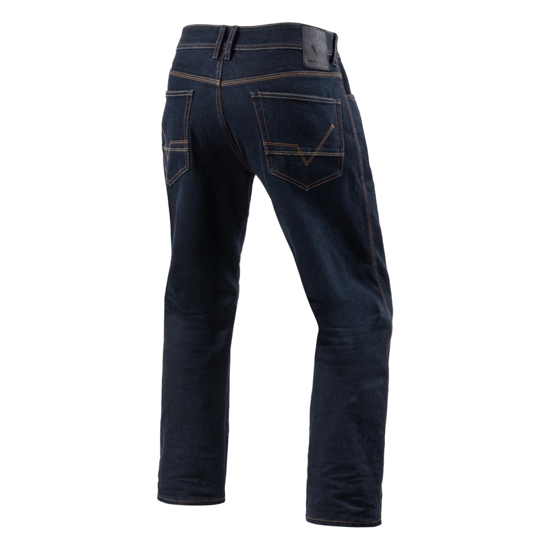 Motorjeans Revit Philly 3 LF donkerblauw verlengd