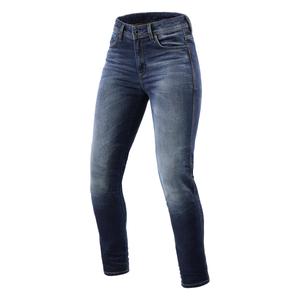 Dames motorjeans Revit Marley SK blauw cropped