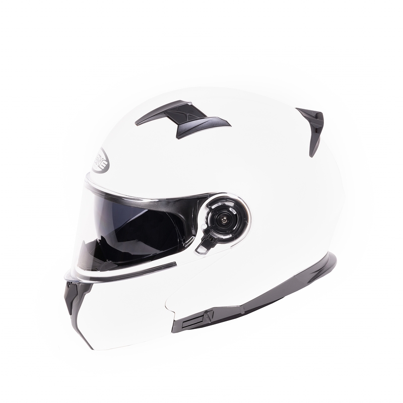 Ozone Flip Up Motorhelm Storm Wit Gloss uitverkoop