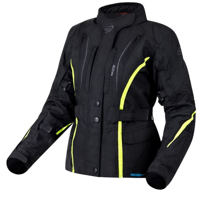 Motorjack Ozone Sahara zwart-fluogeel voor dames uitverkoop