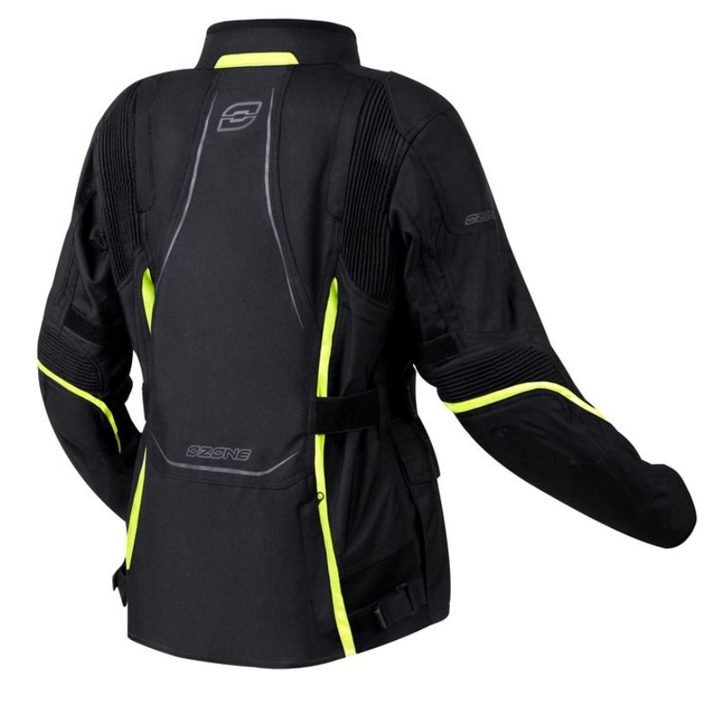 Motorjack Ozone Sahara zwart-fluogeel voor dames uitverkoop