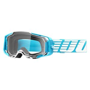 Motorcrossbril 100% ARMEGA Oversized Sky turquoise (helder plexi)