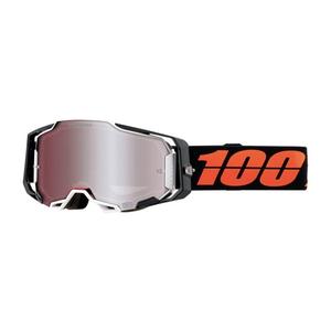 Motorcrossbril 100% ARMEGA Blacktail HIPER oranje-zwart (zilver plexi)