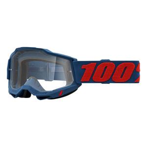Motorcrossbril 100% ACCURI 2 Odeon rood-blauw (helder plexi)