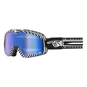 Bril 100% BARSTOW Doodsspray wit-zwart (blauw plexi)