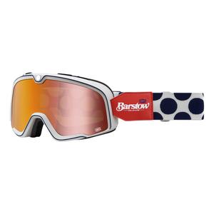 Bril 100% BARSTOW Hayworth rood-blauw-wit (rood plexi)