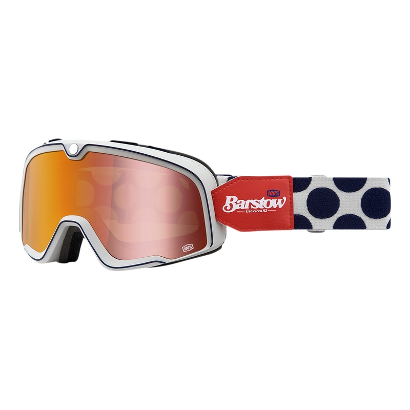 Bril 100% BARSTOW Hayworth rood-blauw-wit (rood plexi)