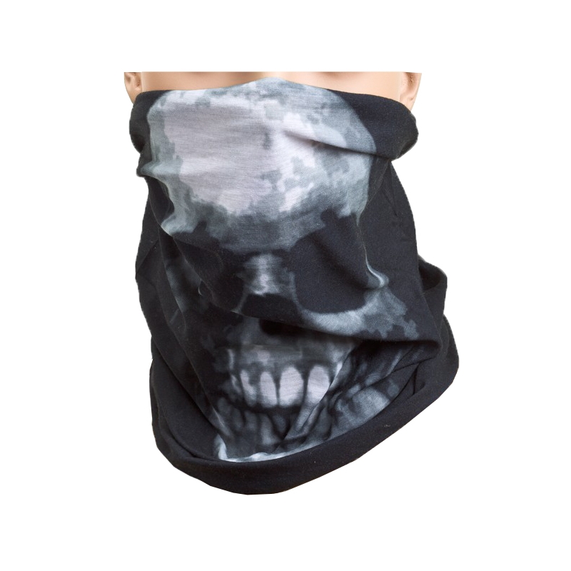 Roleff Big Skull nekwarmer zwart