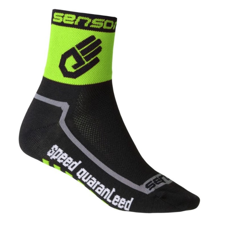 Ponožky Sensor Race Lite Hand černo-zelené výprodej