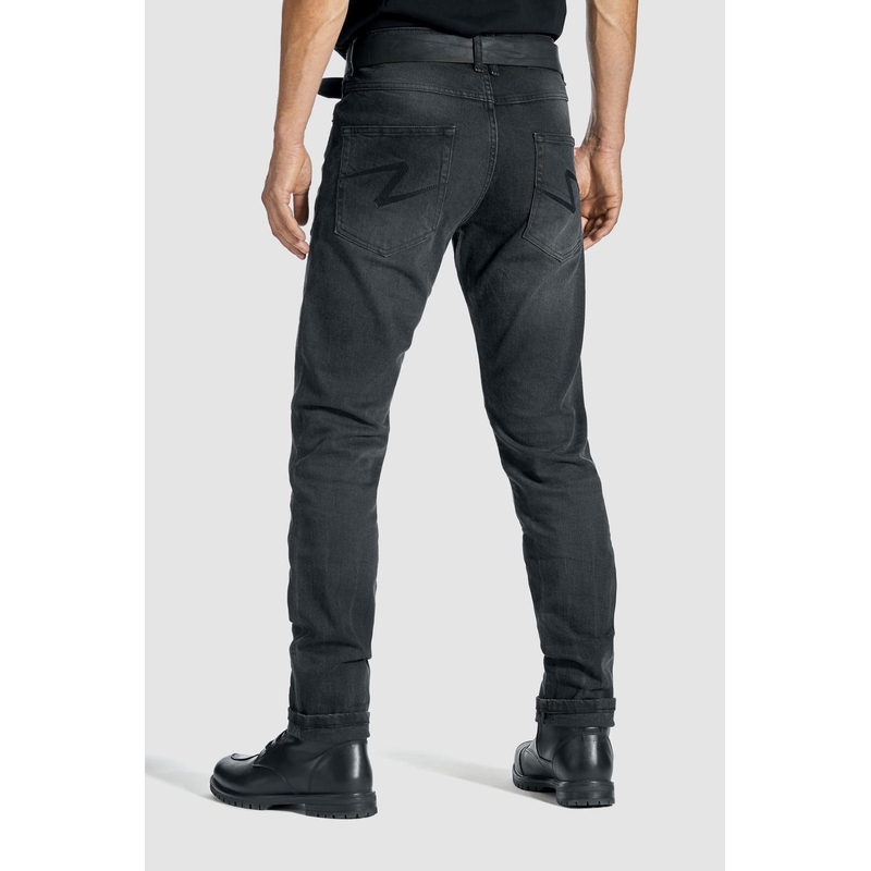 Motorjeans PANDO MOTO Robby Slim zwart uitverkoop