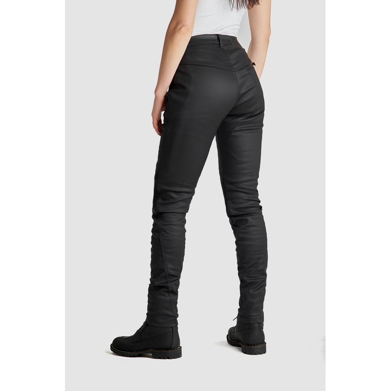 Dames motorjeans PANDO MOTO Kusari Kev zwart uitverkoop