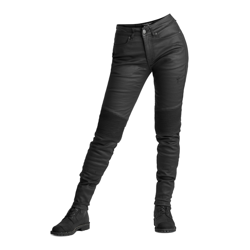 Dames motorjeans PANDO MOTO Kusari Kev zwart uitverkoop