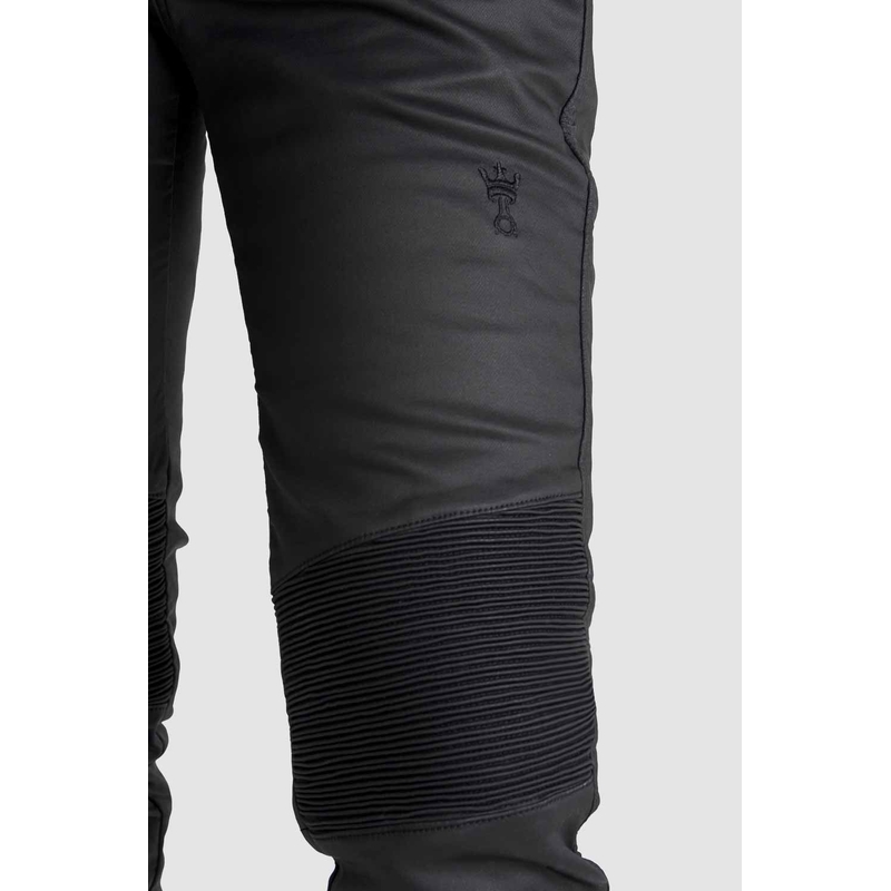 Dames motorjeans PANDO MOTO Kusari Kev zwart uitverkoop