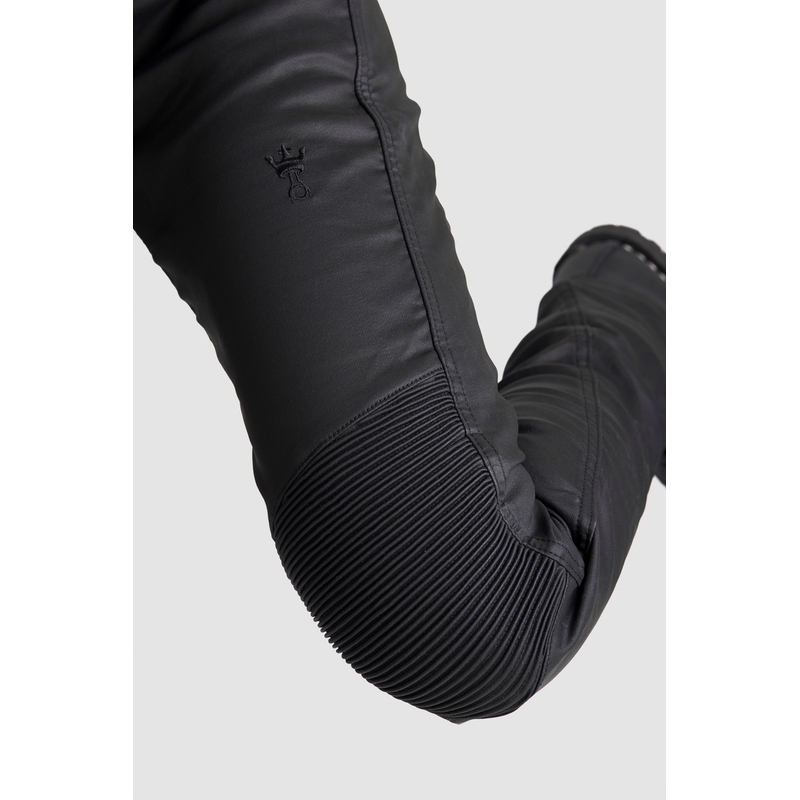 Dames motorjeans PANDO MOTO Kusari Kev zwart uitverkoop
