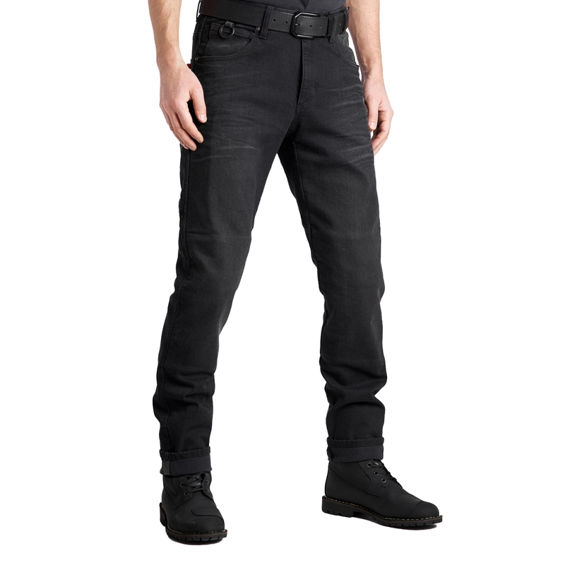 Motorjeans PANDO MOTO Boss Dyn zwart uitverkoop