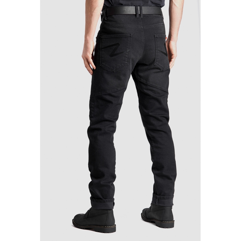 Motorjeans PANDO MOTO Boss Dyn zwart uitverkoop