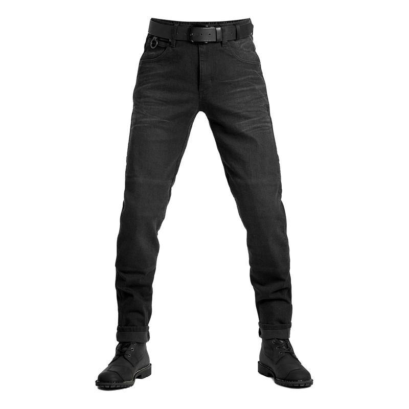 Motorjeans PANDO MOTO Boss Dyn zwart uitverkoop