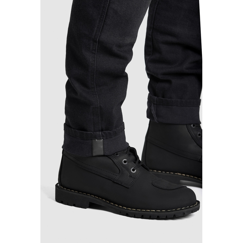 Motorjeans PANDO MOTO Boss Dyn zwart uitverkoop