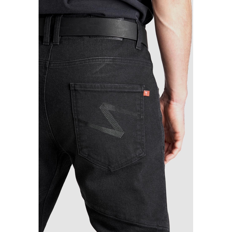Motorjeans PANDO MOTO Boss Dyn zwart uitverkoop