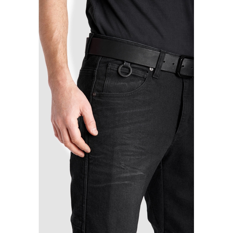 Motorjeans PANDO MOTO Boss Dyn zwart uitverkoop