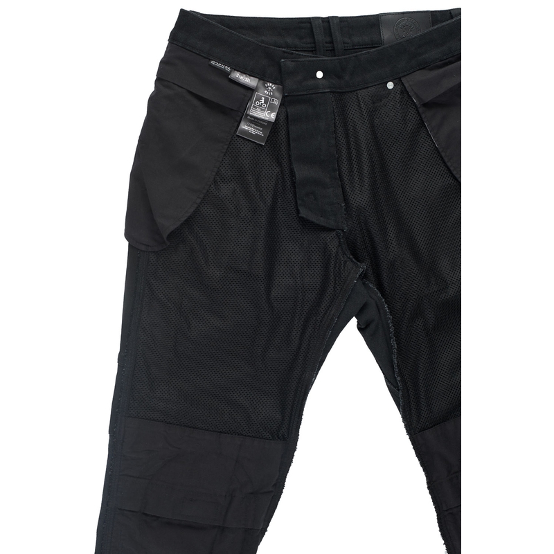Motorjeans PANDO MOTO Boss Dyn zwart uitverkoop