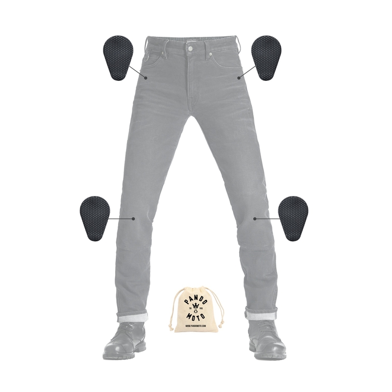 Motorjeans PANDO MOTO Boss Dyn zwart uitverkoop