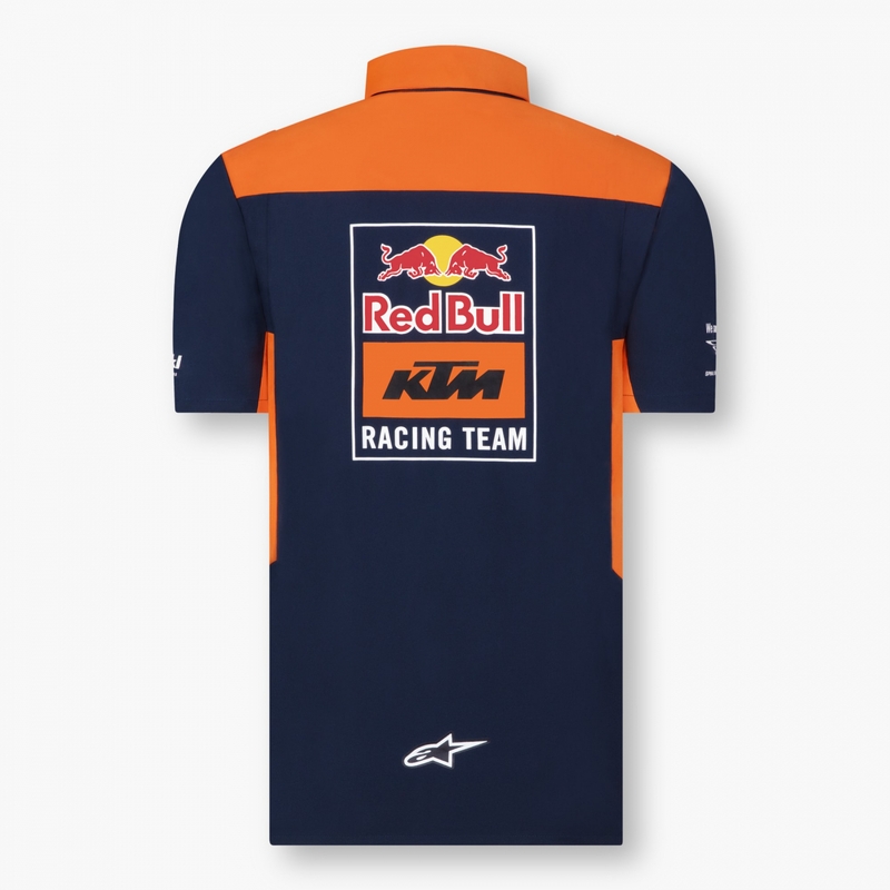 Poloshirt KTM Red Bull Racing 22 blauw-oranje uitverkoop