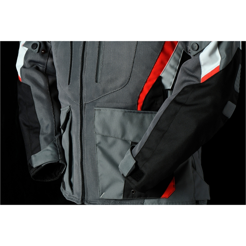 Furygan Apalaches Geventileerd 2-in-1 grijs-rood-zwart motorjack