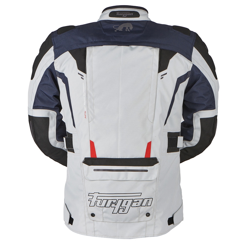 Furygan Brevent 3 in 1 grijs-zwart-rood-blauw motorjack uitverkoop