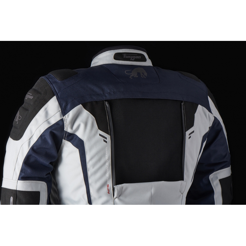 Furygan Brevent 3 in 1 grijs-zwart-rood-blauw motorjack uitverkoop