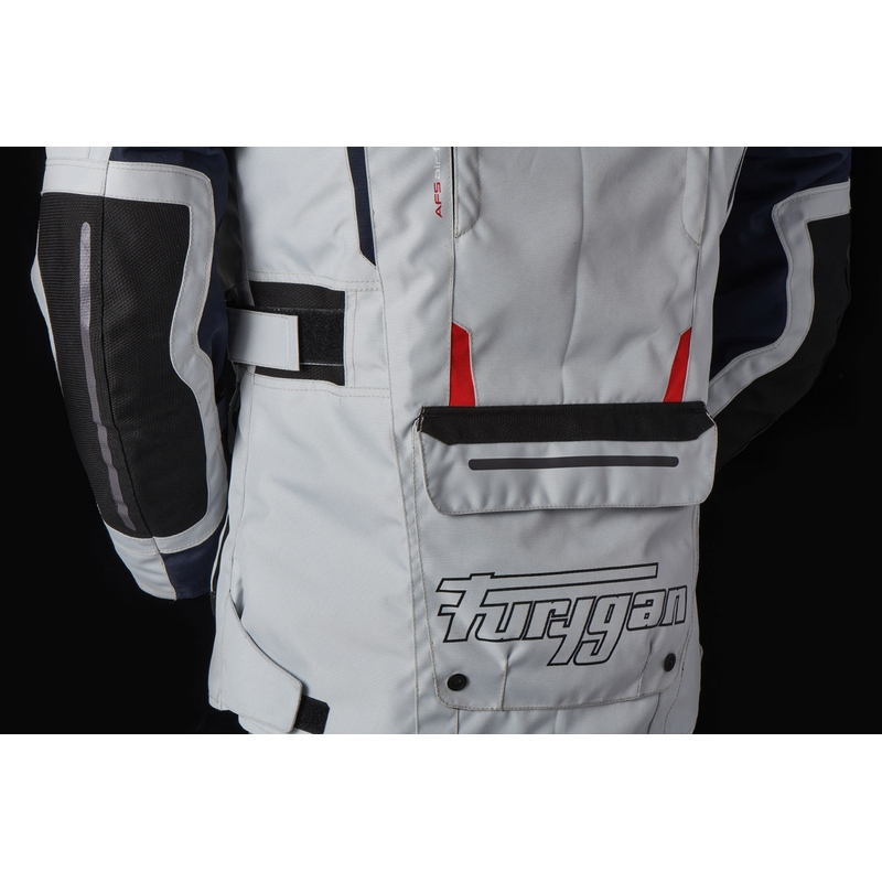 Furygan Brevent 3 in 1 grijs-zwart-rood-blauw motorjack uitverkoop