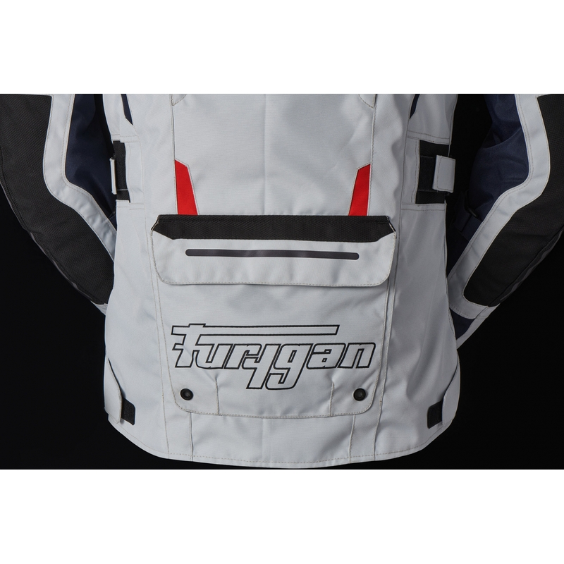 Furygan Brevent 3 in 1 grijs-zwart-rood-blauw motorjack uitverkoop