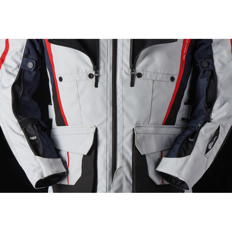 Furygan Brevent 3 in 1 grijs-zwart-rood-blauw motorjack uitverkoop