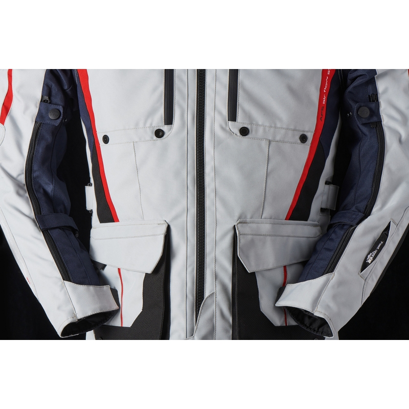 Furygan Brevent 3 in 1 grijs-zwart-rood-blauw motorjack uitverkoop