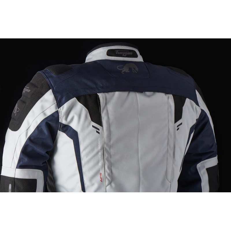 Furygan Brevent 3 in 1 grijs-zwart-rood-blauw motorjack uitverkoop