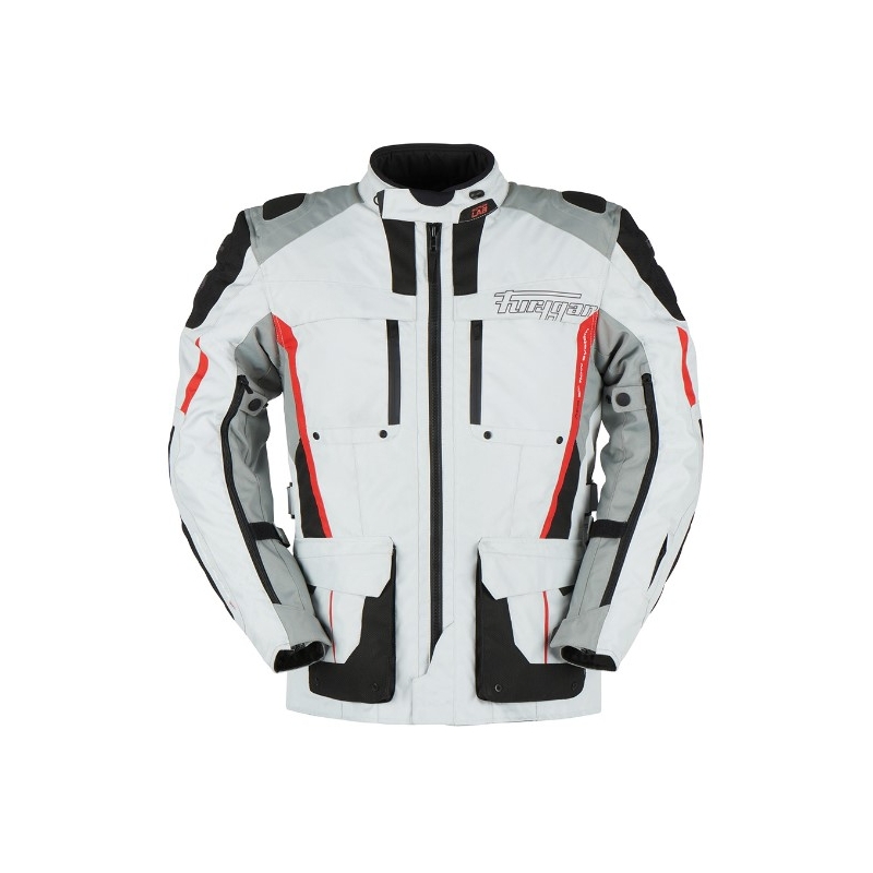 Furygan Brevent 3-in-1 motorjas wit-grijs-rood-zwart uitverkoop