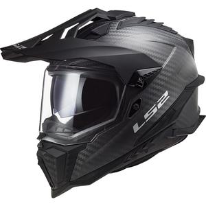 Enduro Helm LS2 MX701 Explorer C Solid Carbon Zwart Mat