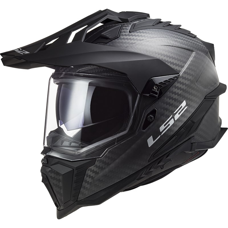 Enduro Helm LS2 MX701 Explorer C Solid Carbon Zwart Mat